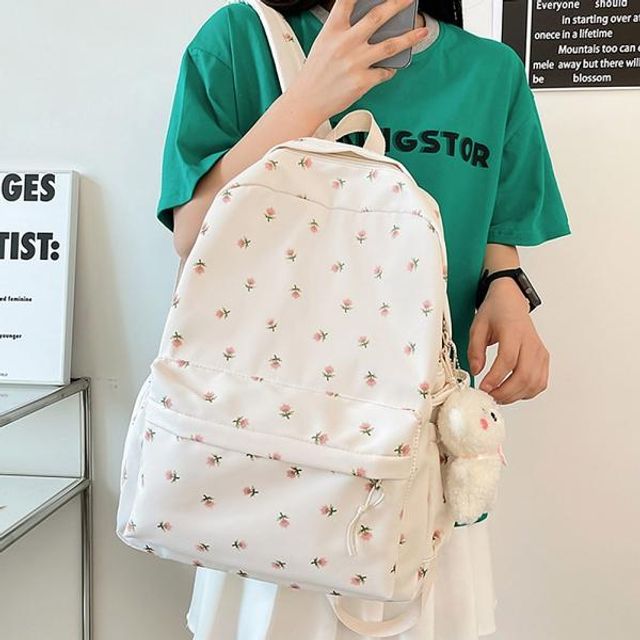 BEST 봄봄 플라워 백팩 스쿨 가벼운 데일리 캐주얼 피