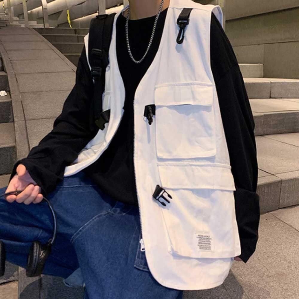 간절기 캐주얼 봄여름 조끼 패션 코튼 남성 오버핏