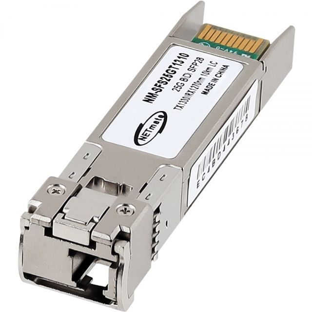 25G 싱글모드 SFP28 BiDi 광 모듈 TX1330nm RX1270nm