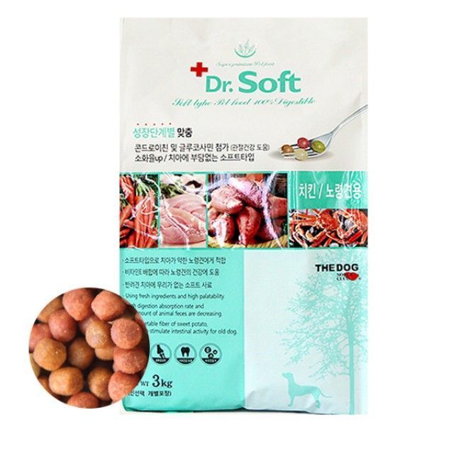 애견사료 치킨 노령견용 일상 3kg 1p 강아지 노견 애