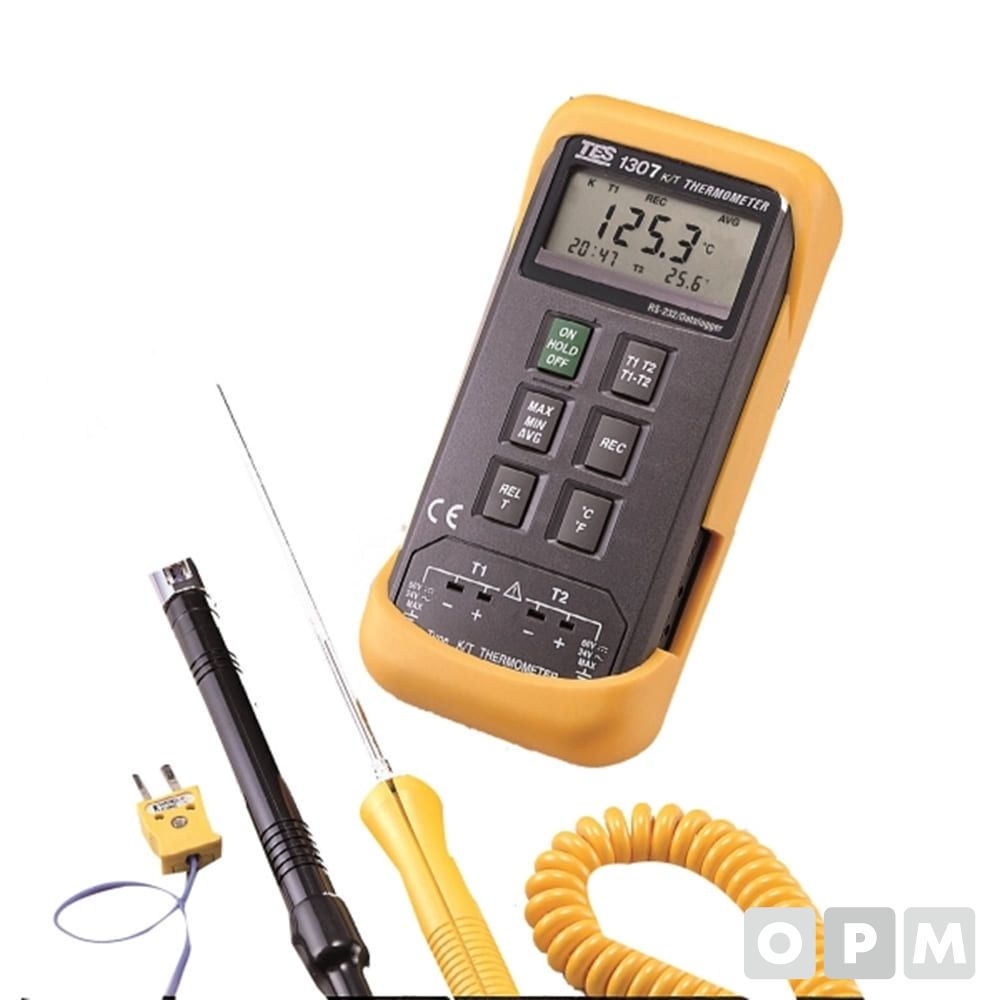 디지털온도계(/센서별매)K/J Dual(출력형) TES-1307
