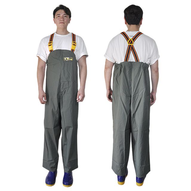 해상용 멜빵 장마철 다회용 작업 우의 하의
