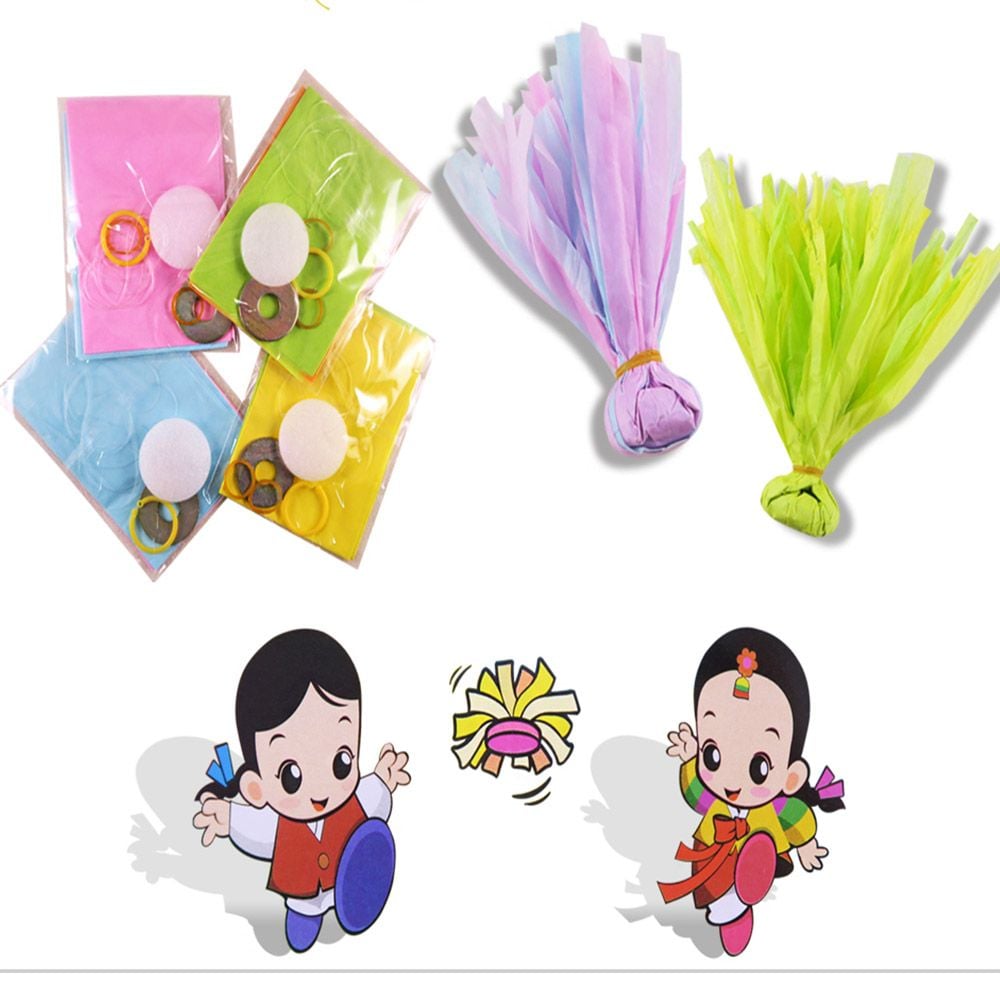 제기차기 만들기 재료 대용량 (10세트) 연습용제기