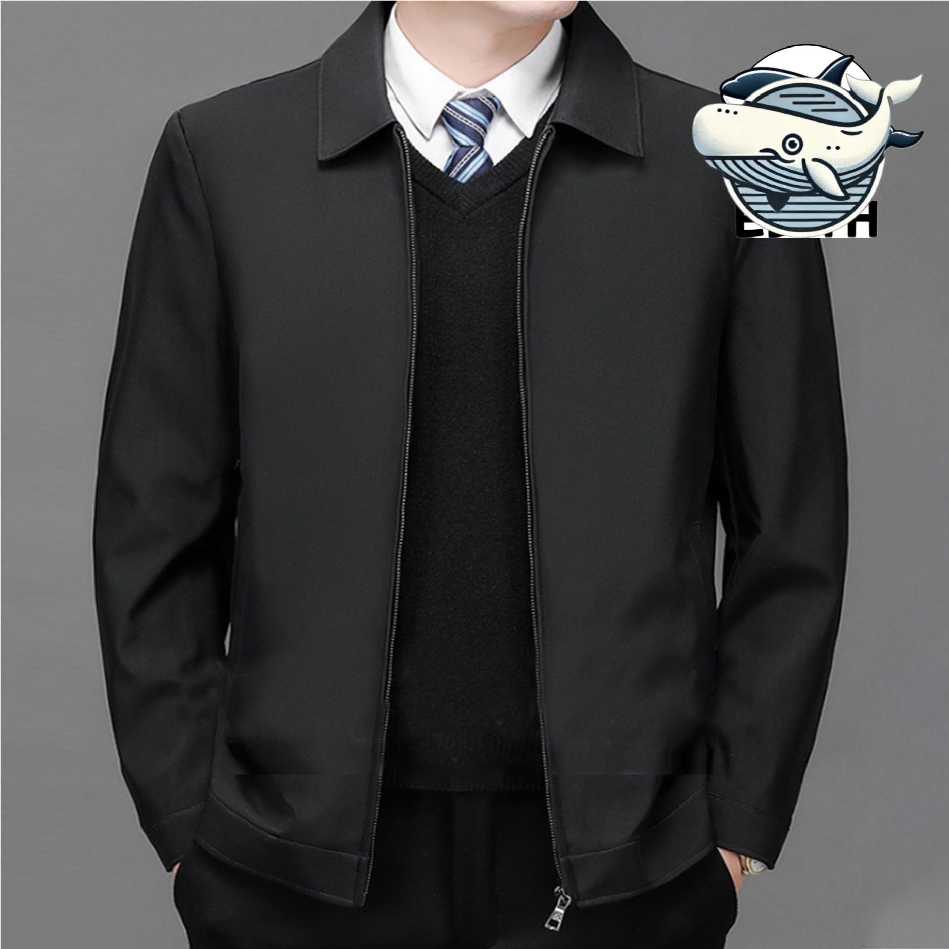 세련된 남성용 바람막이 정장 자켓 경량