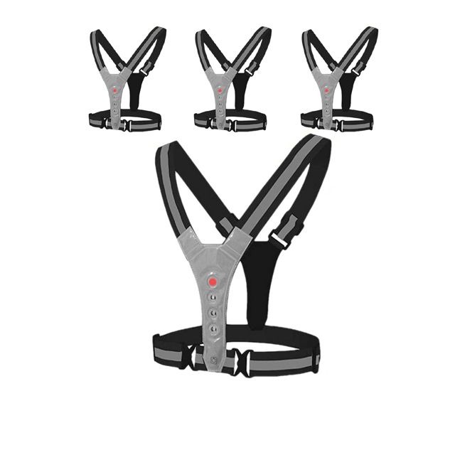 다양한 야간 활동에 사용하는 LED 안전 조끼 X 4벌