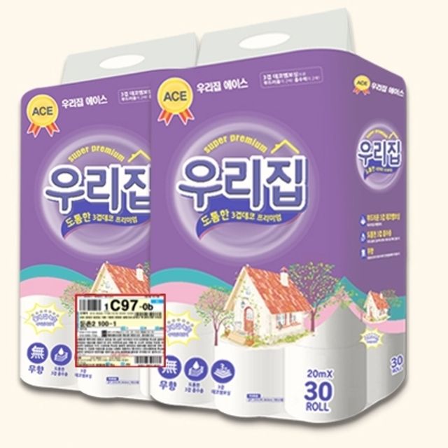 4세트 12롤 고급 화장지 휴지 각티슈