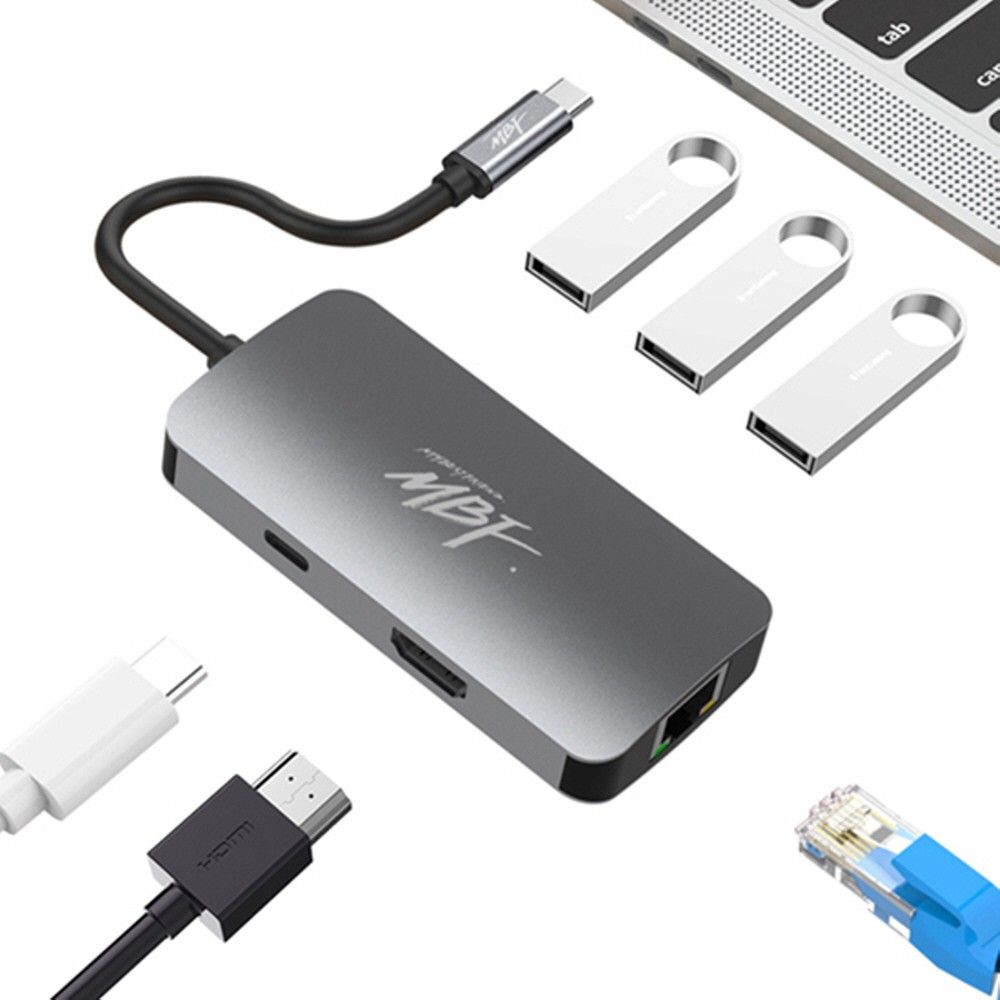 엠비에프 USB C타입 6in1 멀티허브 MBFJSUC6JS1