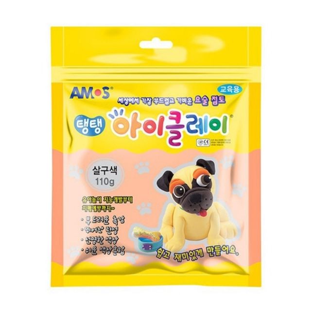 (아모스) 6000 탱탱아이클레이 110g 살구 박스(50개