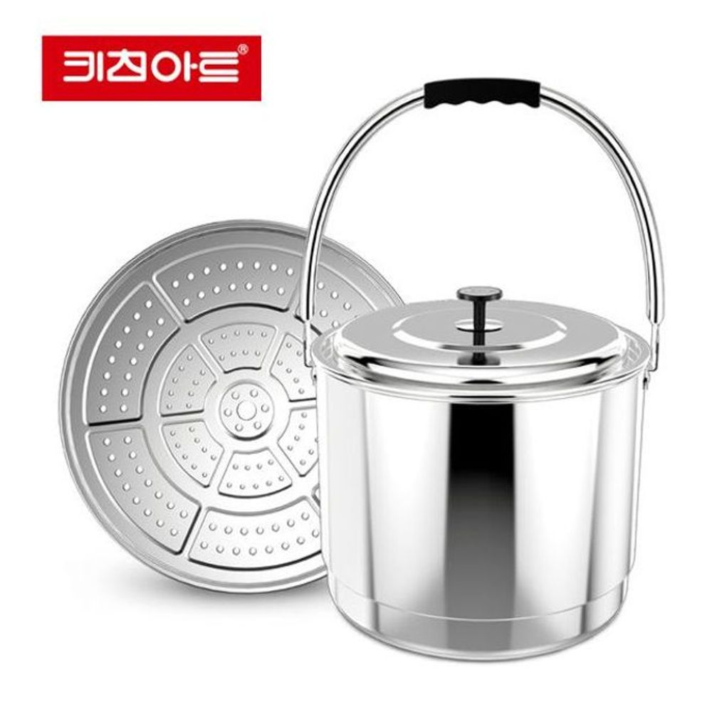 키친아트 지벤 스텐 들통 30cm 찜통 곰솥 빨래솥