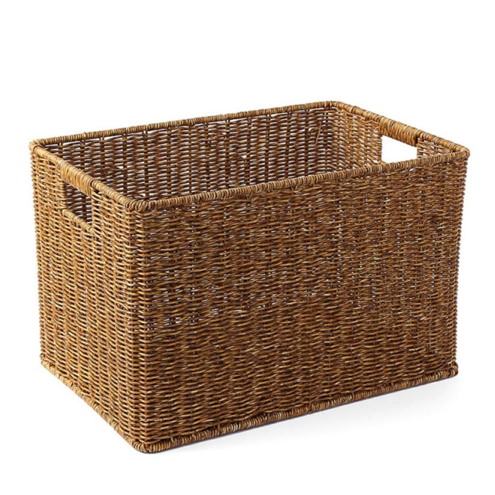 라탄 바구니 사각 소품 인테리어 내추럴 44x30cm