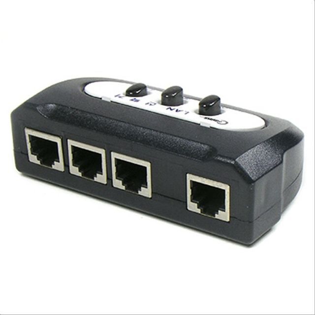 UTP LAN 수동 선택기 스위치 3대1 RJ45 랜