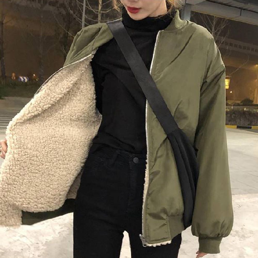 여성 캐주얼 블루종 자켓 여자 숏자켓 여 양면