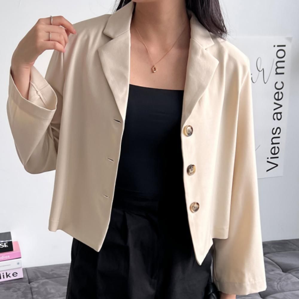 테일러드 여성자켓 베이직 볼케인 숏자켓