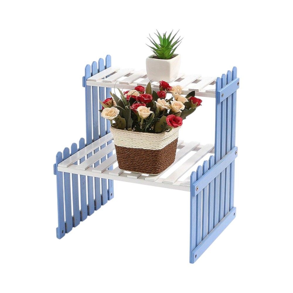 진열용 선반 (2단 27cm 블루 화이트) JT91