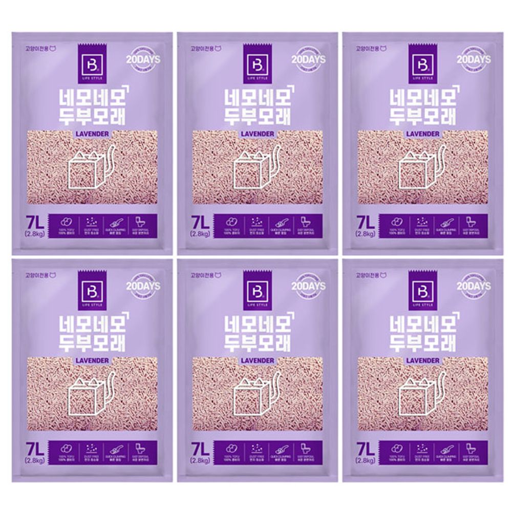 고양이모래 두부모래 라벤더 7L 6P 반려묘 애묘 화장