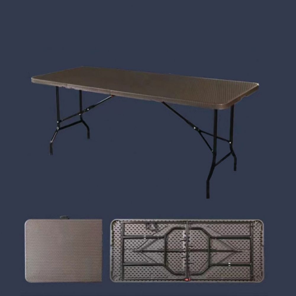 사각 접이식 브라운 테이블 181cmx74cmx74cm