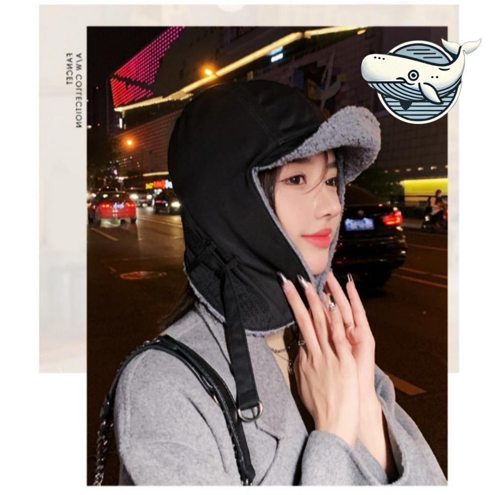 겨울철 방한 귀달이모자 따뜻한 턱끈 모자