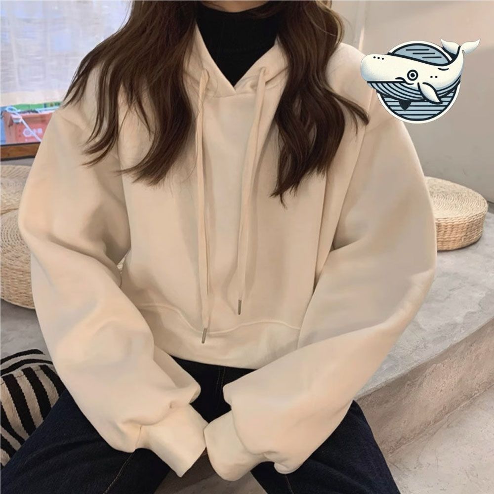 캐주얼 심플 크롭 후드 티셔츠 여유핏 데일리