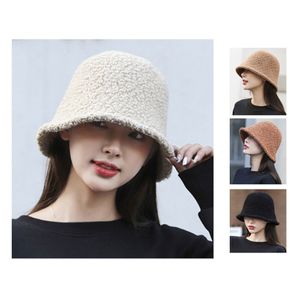아이티알,NE 양털 버킷햇 심플 벙거지 겨울 뽀글이 모자 패션모자
