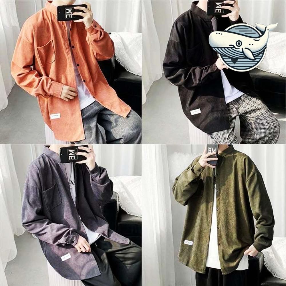 편안한 반하이넥 남성용 코튼 셔츠 베이직