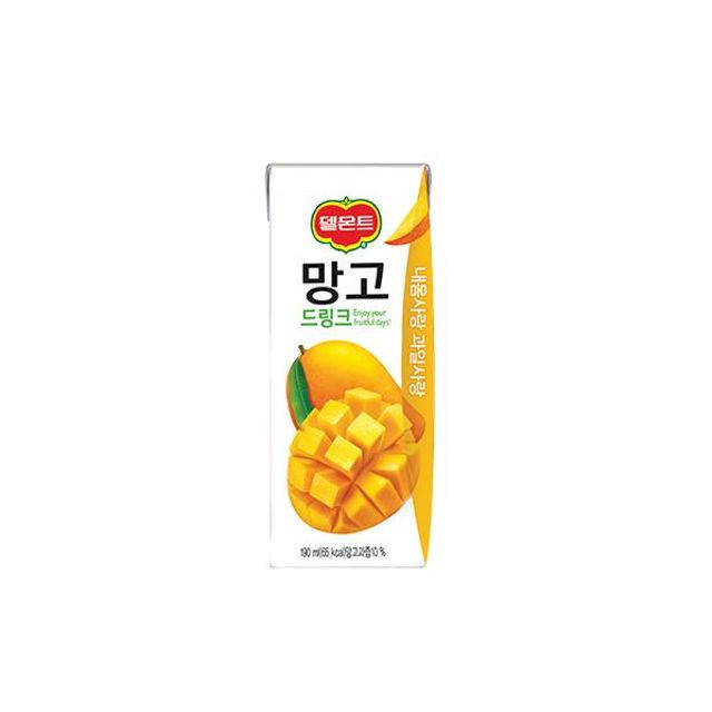 델몬트 망고 드링크 190mlx32개입 롯데칠성음료 팩음료