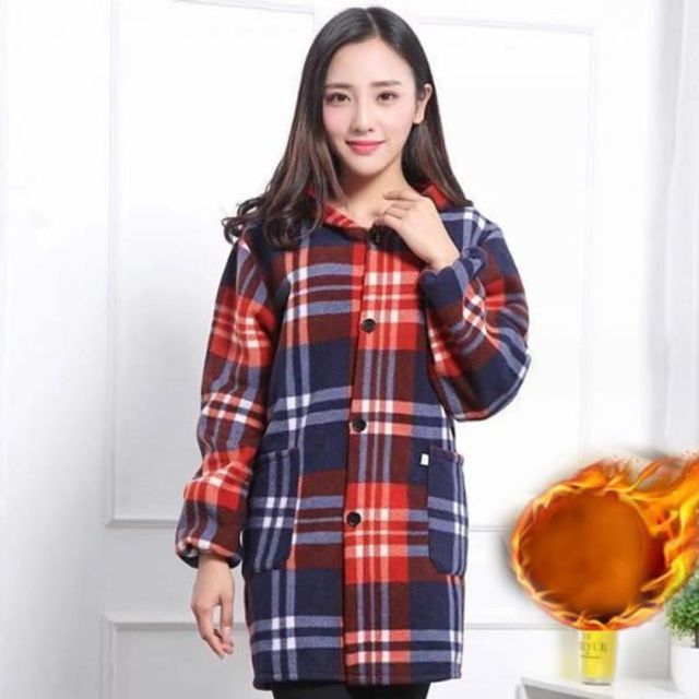 체크 벨벳 데일리 가을 색상 코디 자켓 플리스