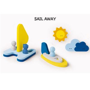 아이티알,NE 유아 목욕놀이 입체 블록 세일어웨이 퍼즐블록 장난감