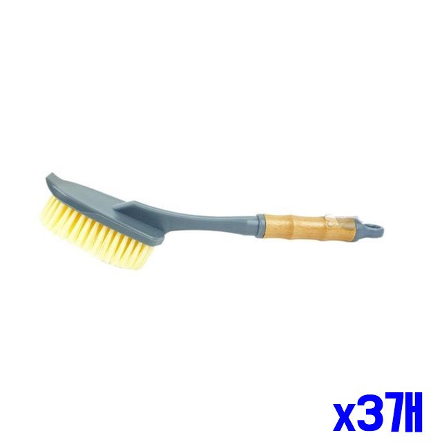 청소솔 손잡이 x3개 브러쉬 우드 욕실바닥청소 화장실