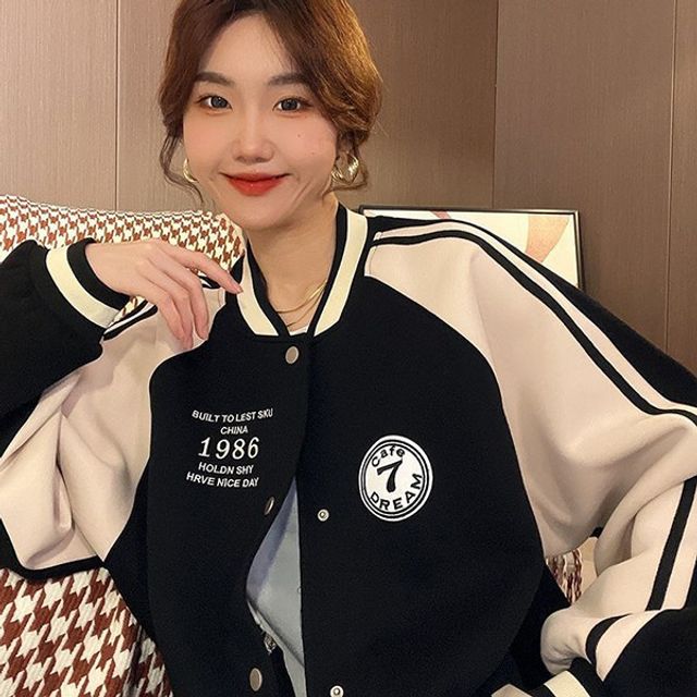 캐주얼 프린팅 자켓 여성 디자인 패션점퍼 가을