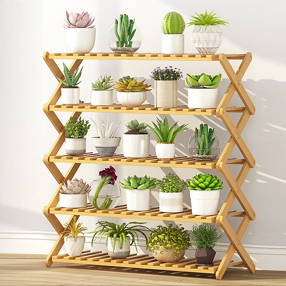 화분진열대 인테리어 5단 80cm ver12 대나무