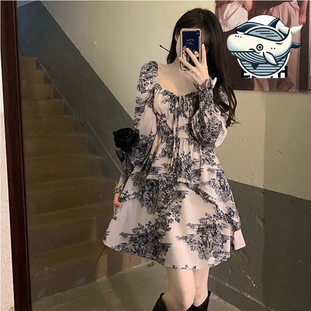 여자 여름 미니원피스 프릴 패턴 롱스커트