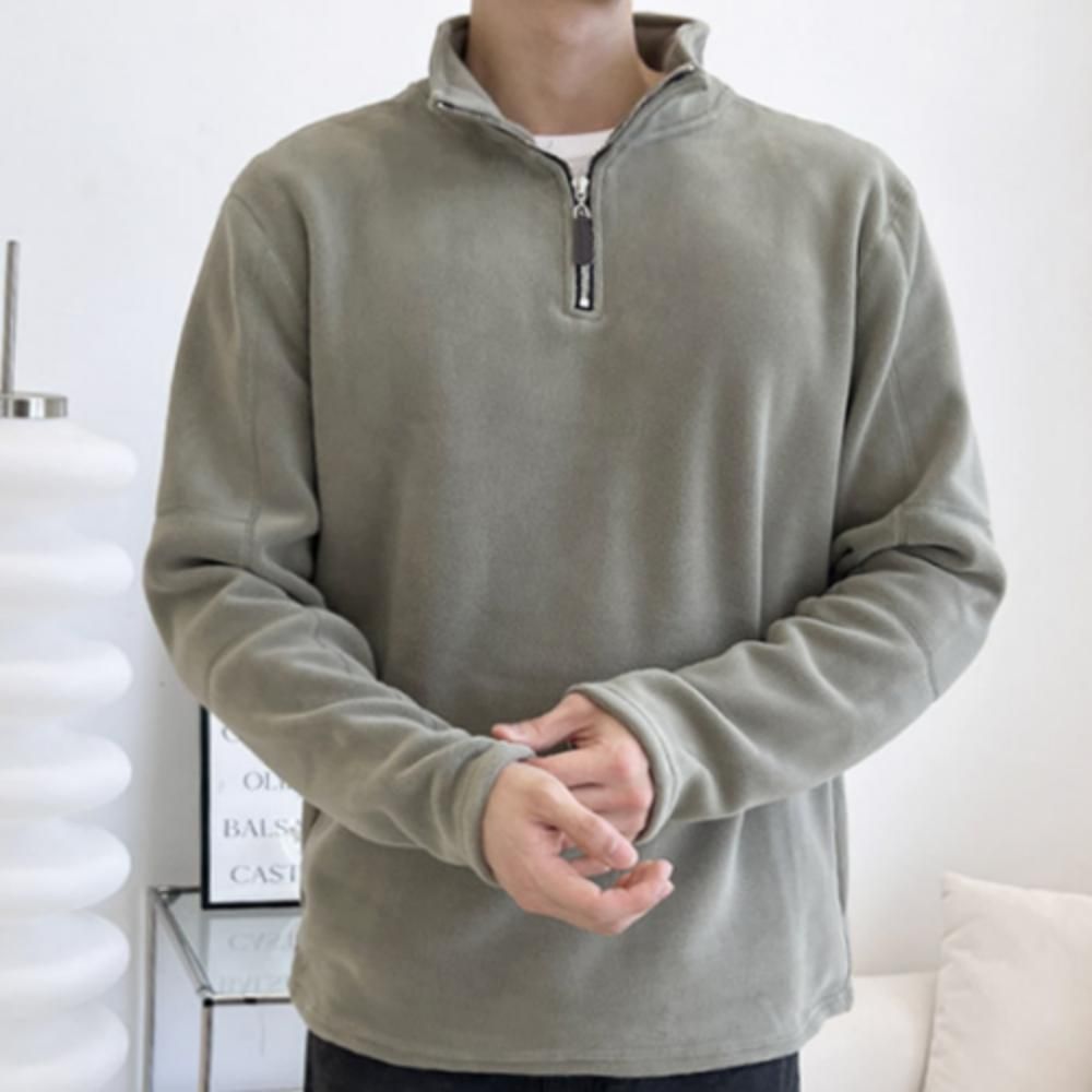 겨울 포근한 남성 남자 기모 반집업