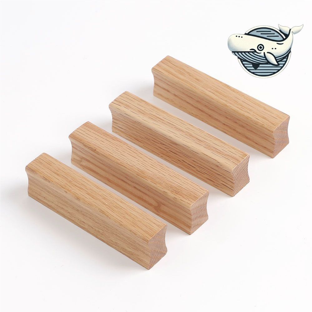 세련된 원목 나무 손잡이 64mm 4개 내구성