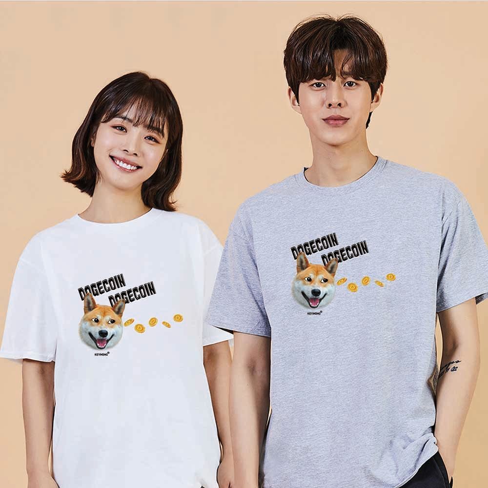 도지코인시바견진돗개7 반팔티 오버핏
