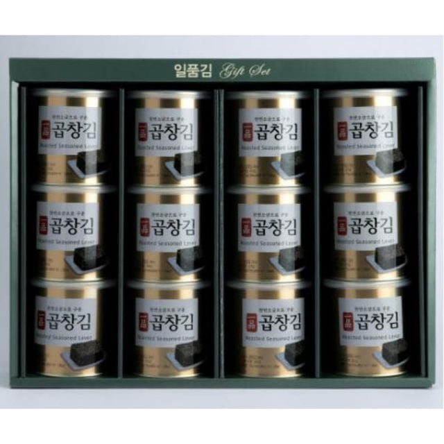 Ksr 일품 조미 곱창김 선물세트 2캔