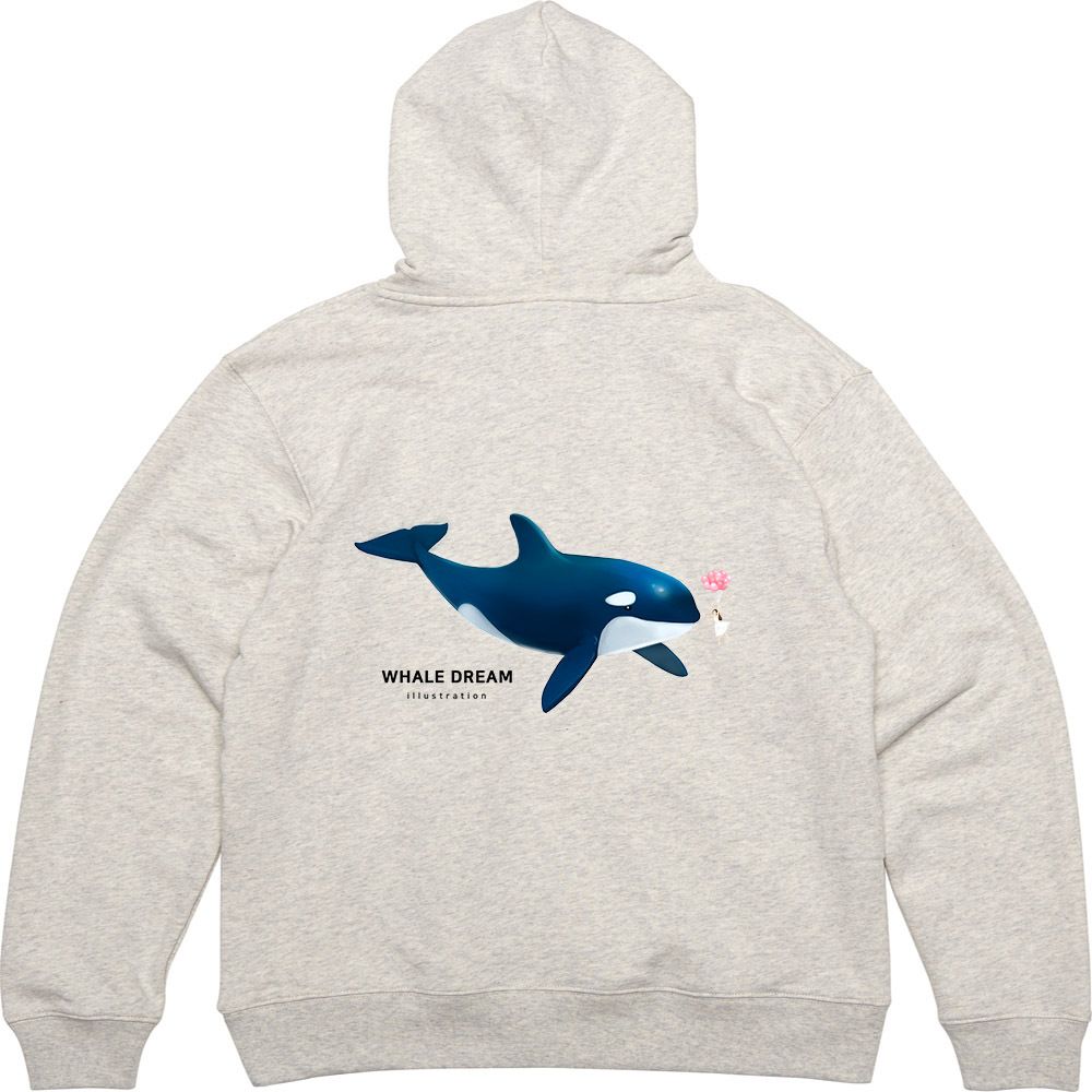 후드티 뒷면 범고래 고래의꿈 바다 WHALE 디자인 옷
