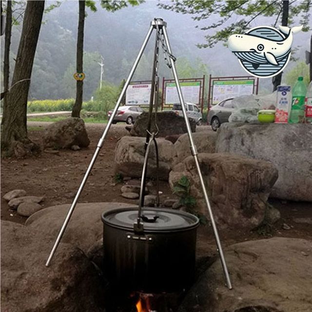 가벼운 캠핑용 직화 삼각대 캠핑 화로대