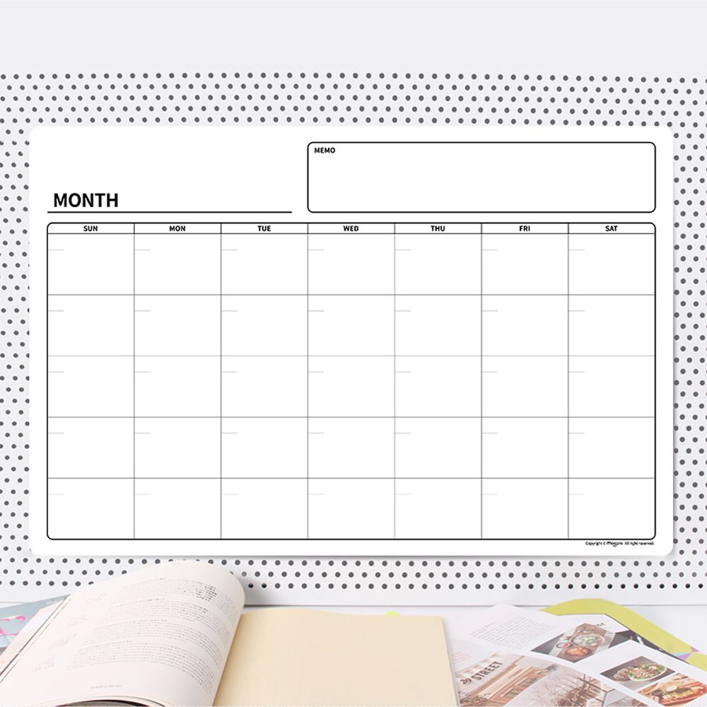 고무자석 월중행사 및 계획표 보드