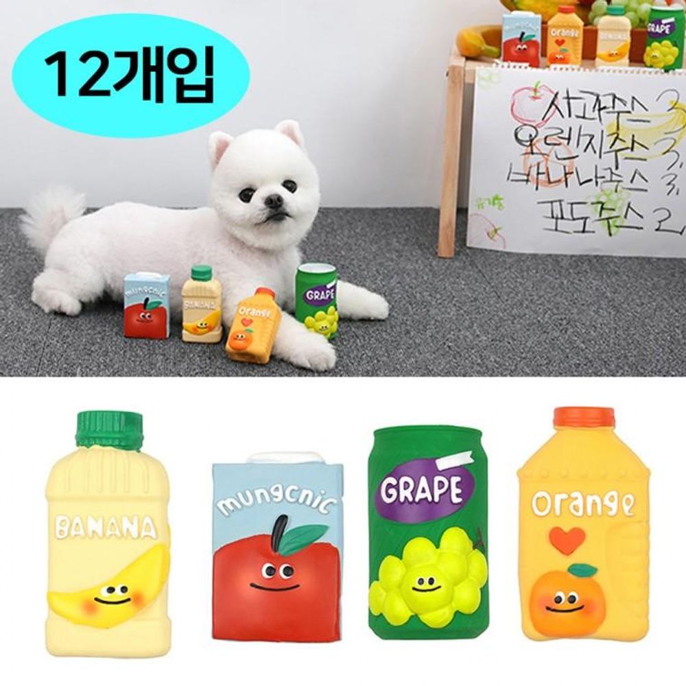 패리스독 애견훈련 뉴 과일쥬스 라텍스 토이 12개입 1