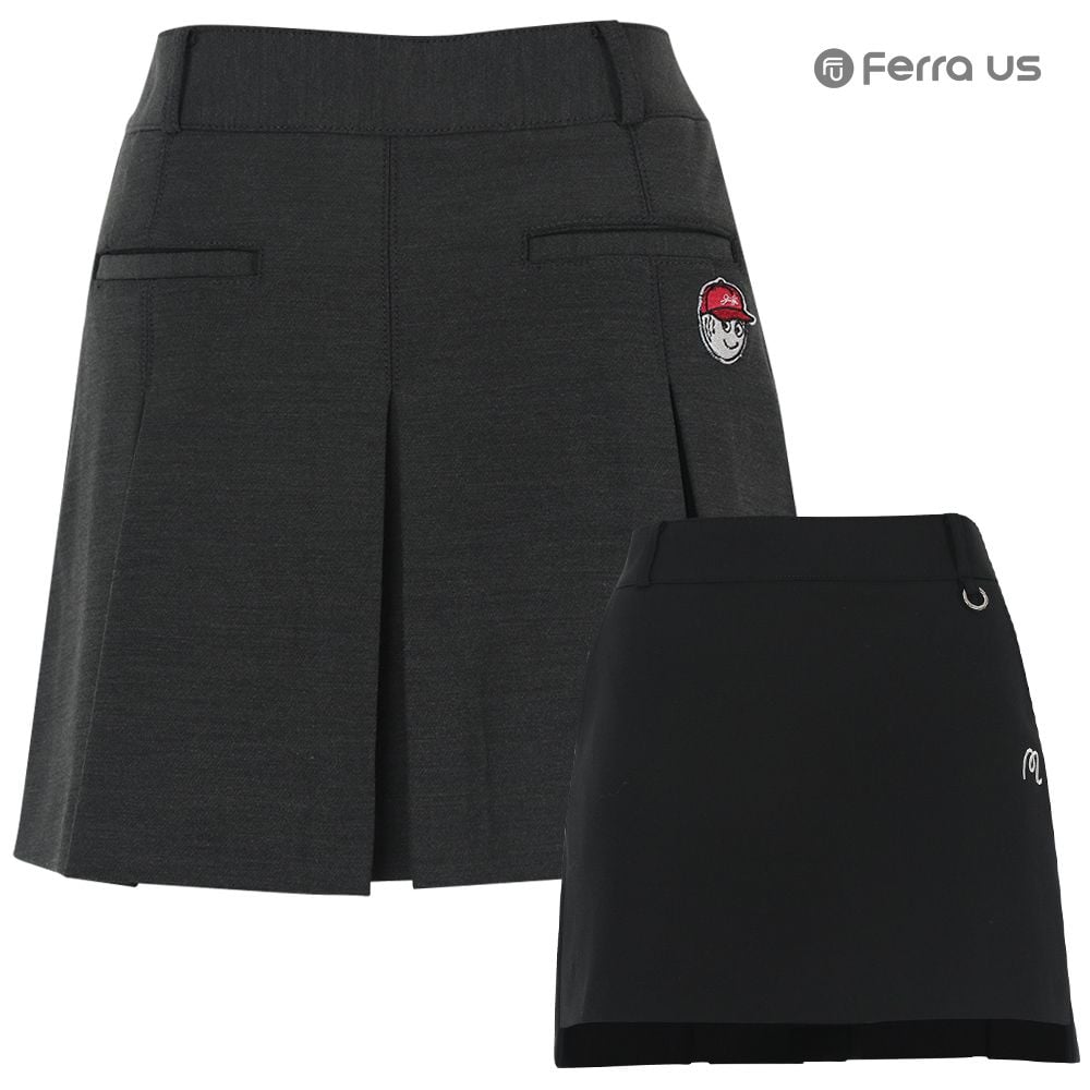 TC 페라어스 여성 언발란스 기모 뒷주름 골프치마