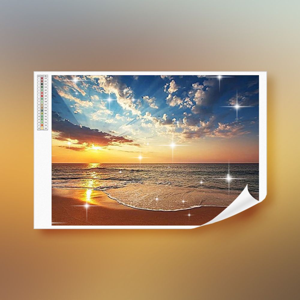 지상낙원 골드비치 (패브릭형) 보석십자수 60x90