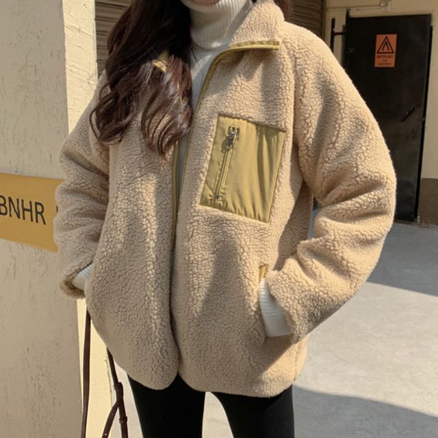 리버시블 양면후리스 내추럴 잠바 양털 양면 자