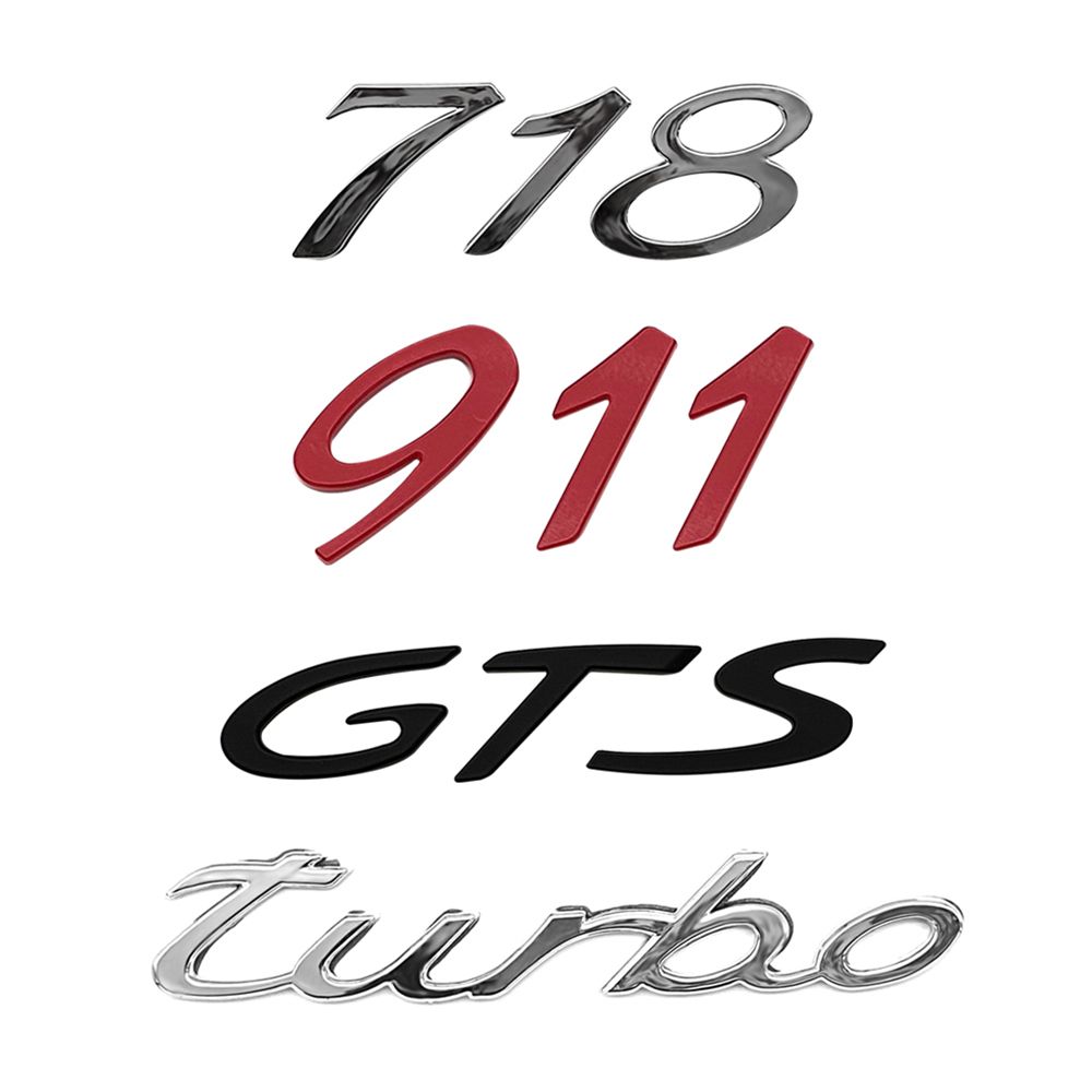 D21 포르쉐 이니셜 엠블럼 스티커 718 911 TURBO GTS