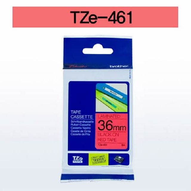 브라더 테이프카트리지(TZe-461/36mm/적색/흑색문자