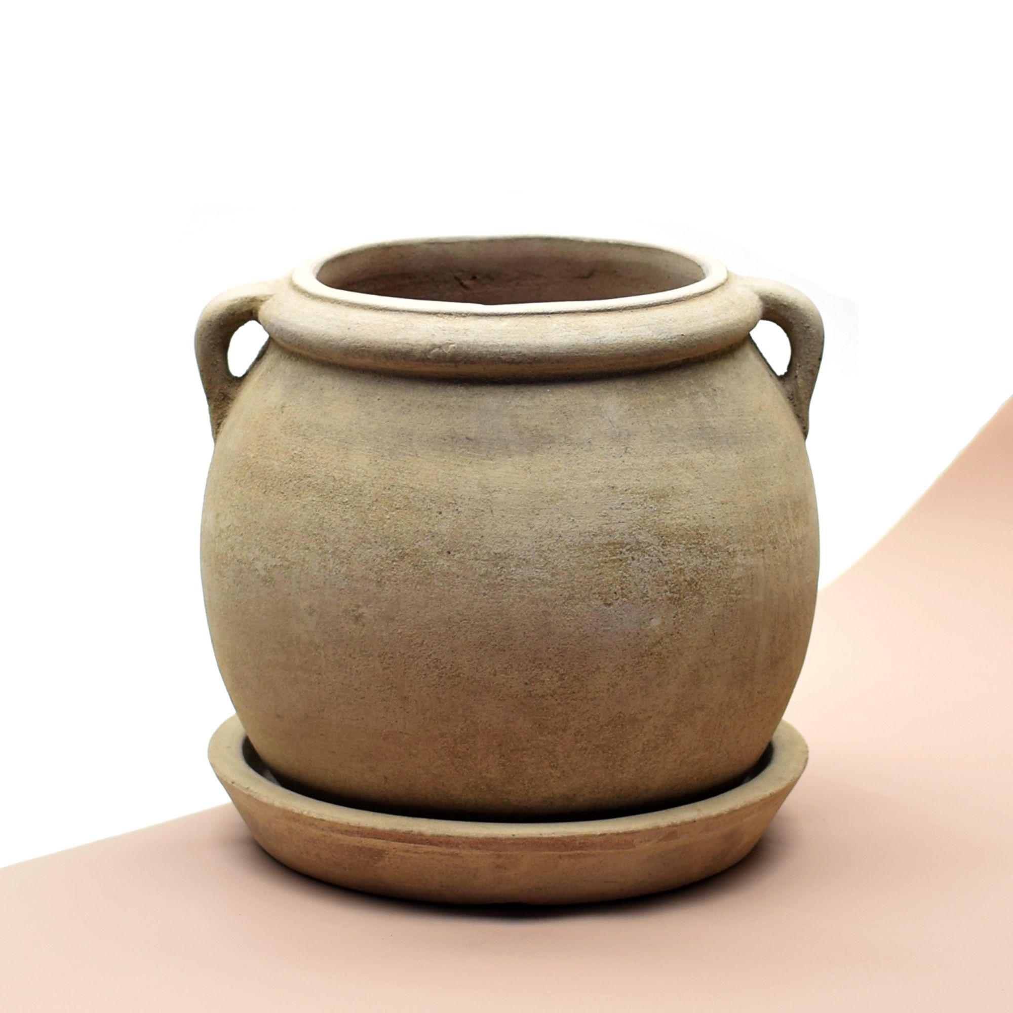 빈티지 아쿠아 토분 양손잡이 17x21cm