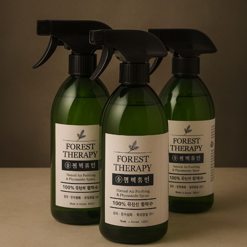 (편백휴연) 차량 밀폐공간 피톤치드 탈취제 편백수 500ml
