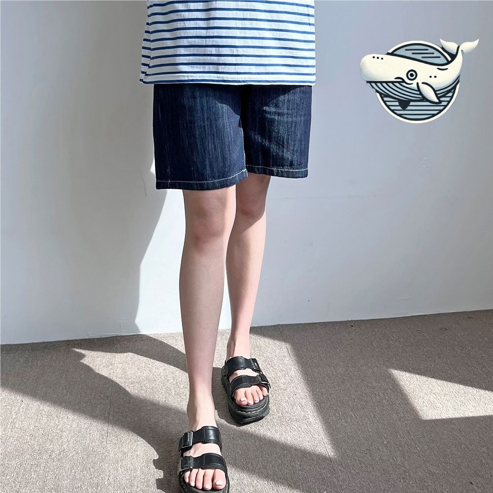 여름 편안한 데일리 청반바지 시원한 린넨