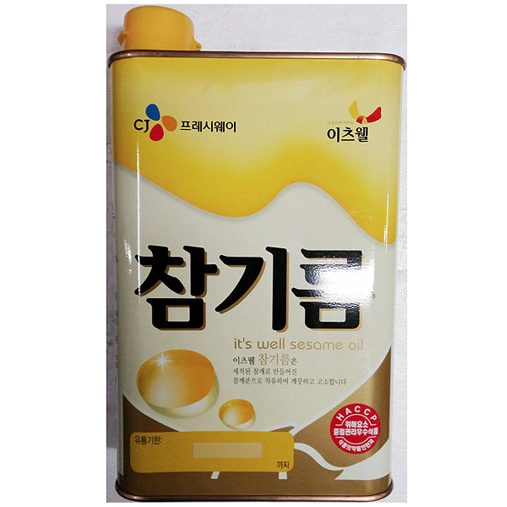 업소용 식당 식자재 요리 재료 참고을 참기름 1L X8