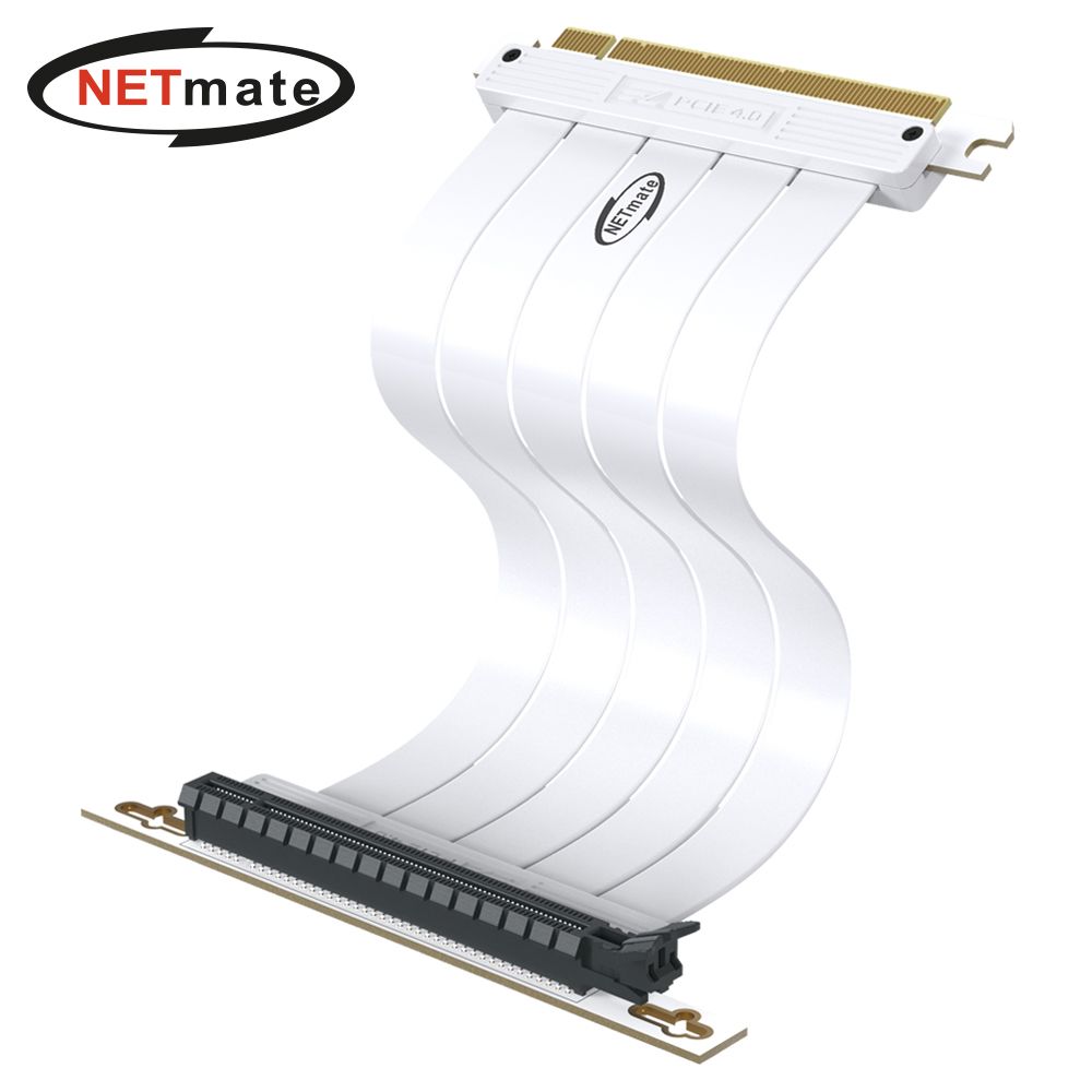 Netmate PCI-e 4.0x16 라이저 케이블 20cm(꺾임형)