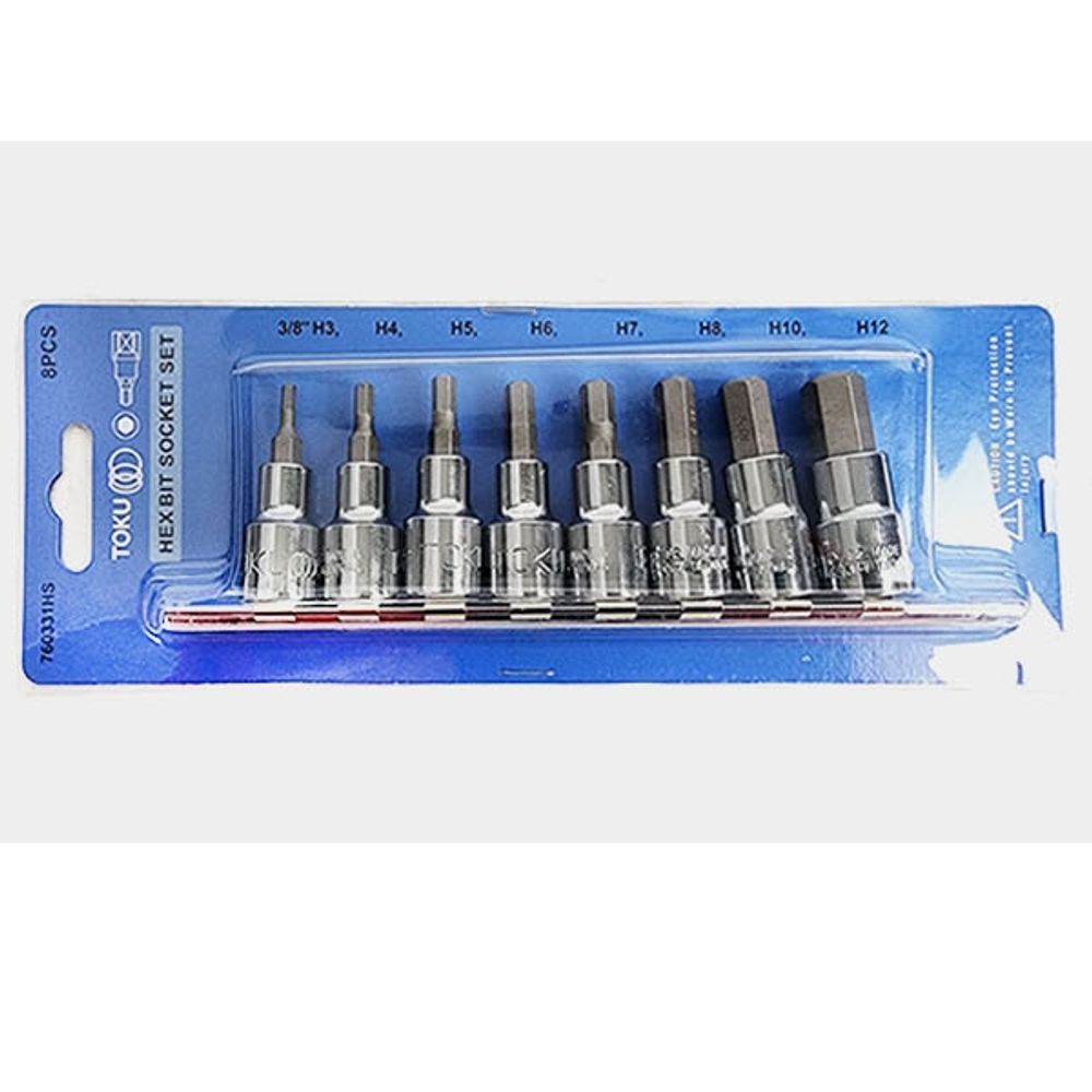 도쿠 핸드 드라이버 비트 육각 비트 세트 9.5mm 8p